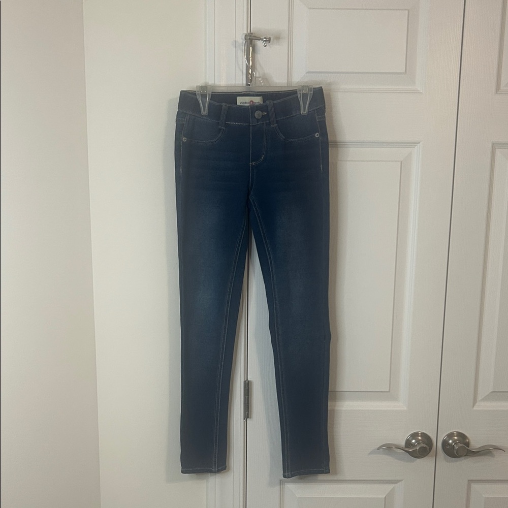 Girls Size 10 Wishful Park Dark Blue Skinny Jeans/leggings - see pics